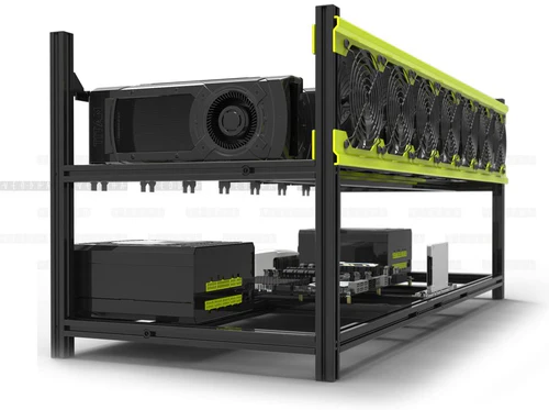 Veddha V3D 8-GPU Mining Case Aluminum by Bitcoin Merch®