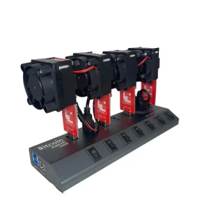 4 x GekkoScience COMPAC F with Fan Upgrade + Bitcoin Merch® 7-Port USB Hub - COMBO Up to 1.2+TH/s by Bitcoin Merch®