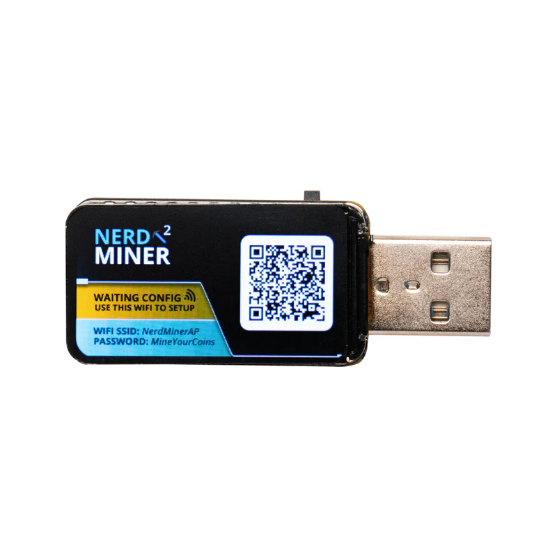 NerdMiner 2 - USB Lottery Miner with WiFi by Bitcoin Merch®