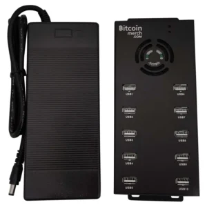 10 Port Powered USB Hub by Bitcoin Merch®