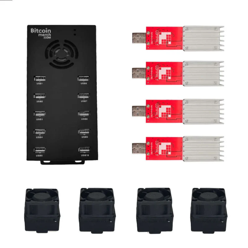 4x GekkoScience COMPAC F with Fan Upgrade + 10-Port USB Hub - COMBO Up to 1.4+TH/s by Bitcoin Merch® - Image 6