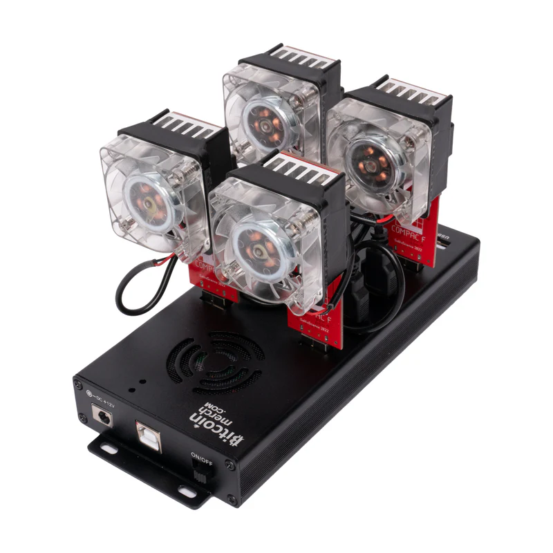4x GekkoScience COMPAC F with Fan Upgrade + 10-Port USB Hub - COMBO Up to 1.4+TH/s by Bitcoin Merch®